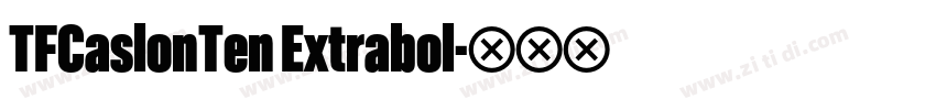 TFCaslonTen Extrabol字体转换